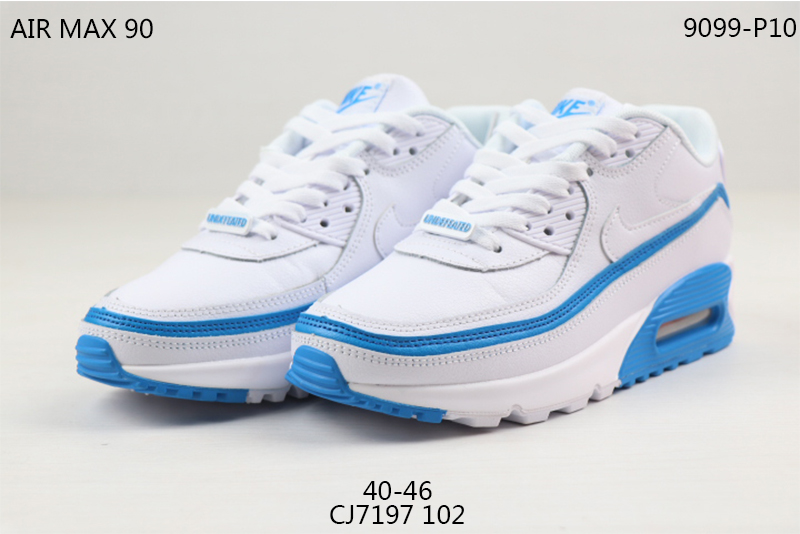 2020 Men Off-white Nike Air Max 90 White Blue Shoes